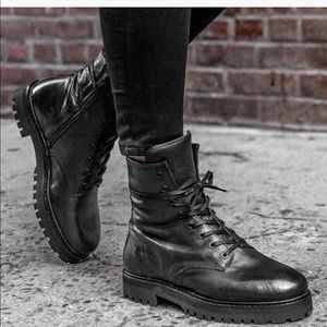 Thursday Boot Company “The Combat” Black Full Grain Leather
